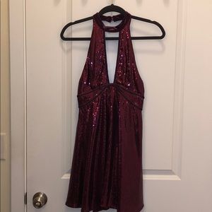 Dark red/purple Free People sequin dress